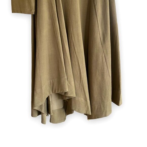 NWT! MATTHILDUR | Handmade Artsy Brown Boat-Neck Sleeved Dress (6) - Picture 2 of 5